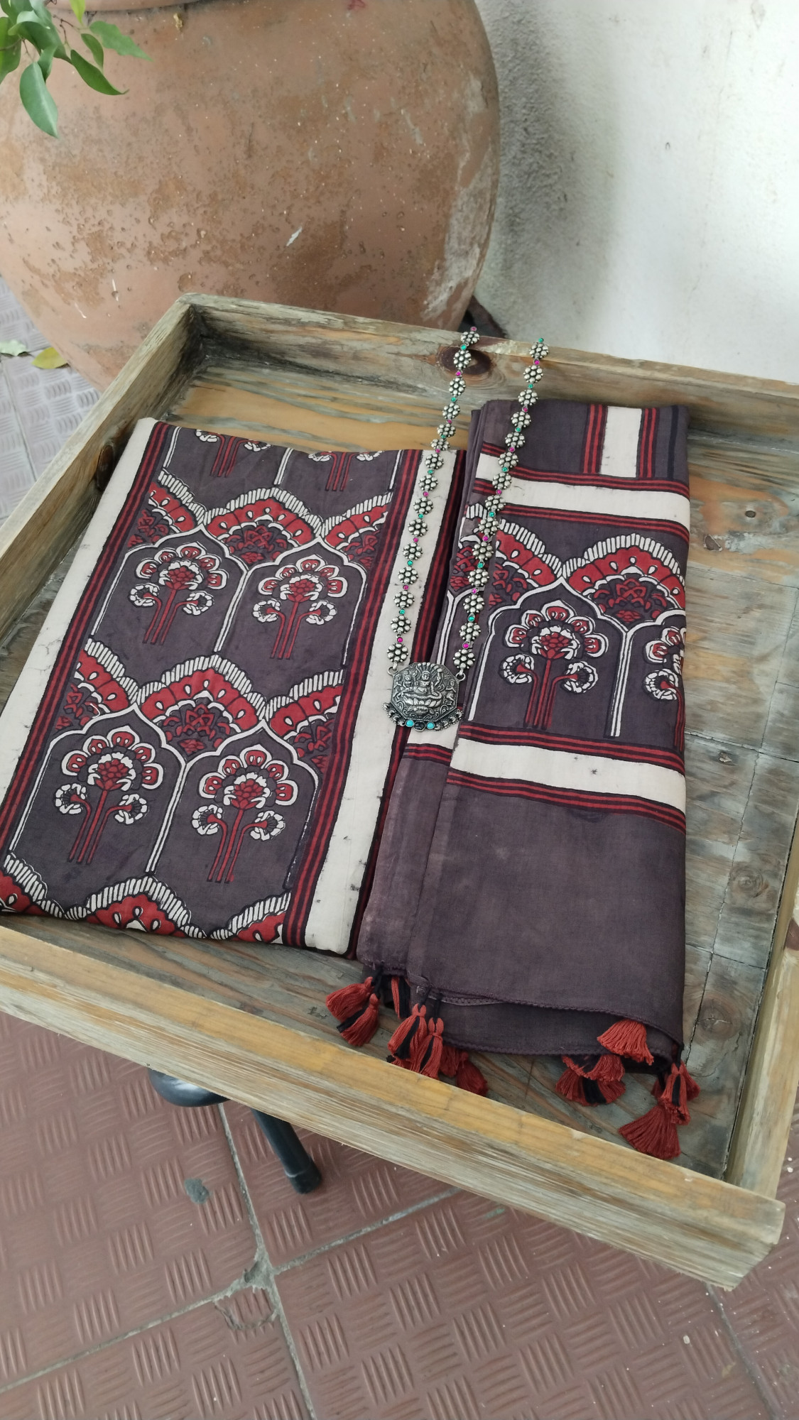 Ajrak BlockPrint Cotton Dress Material