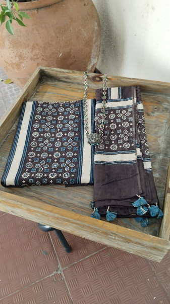 Ajrak BlockPrint Cotton Dress Material