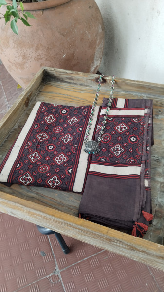 Ajrak BlockPrint Cotton Dress Material