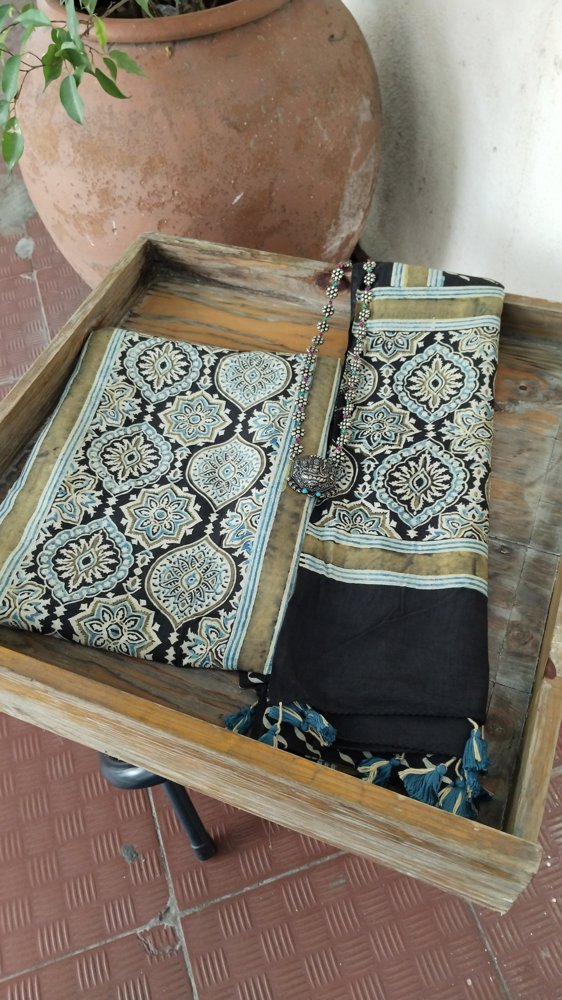 Ajrak BlockPrint Cotton Dress Material