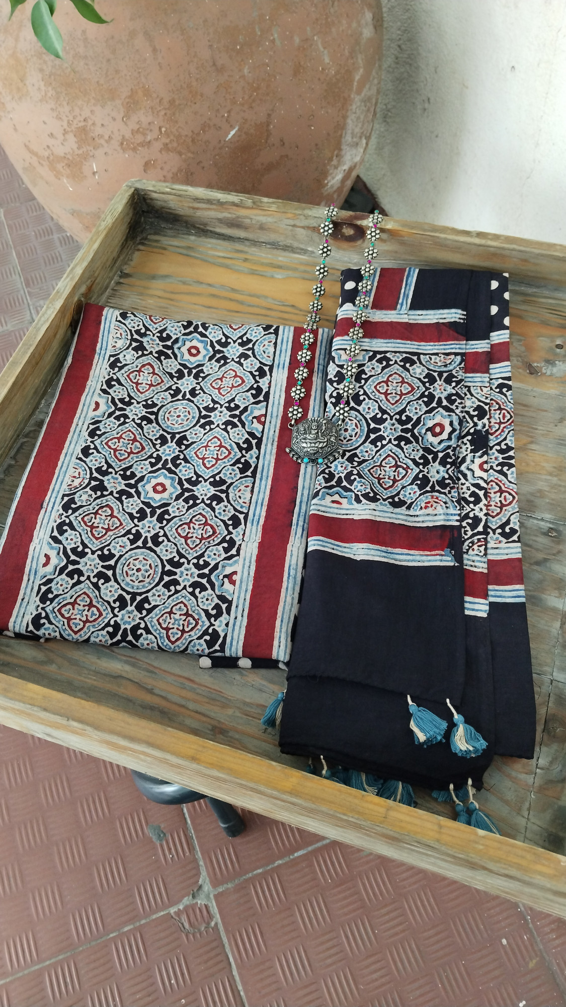 Ajrak BlockPrint Cotton Dress Material