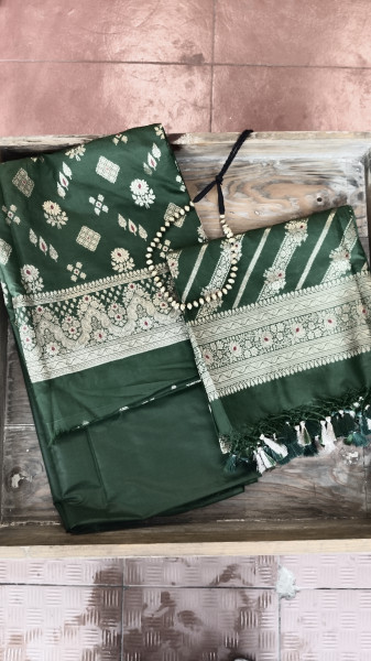 Silk Banarasi Dress Material