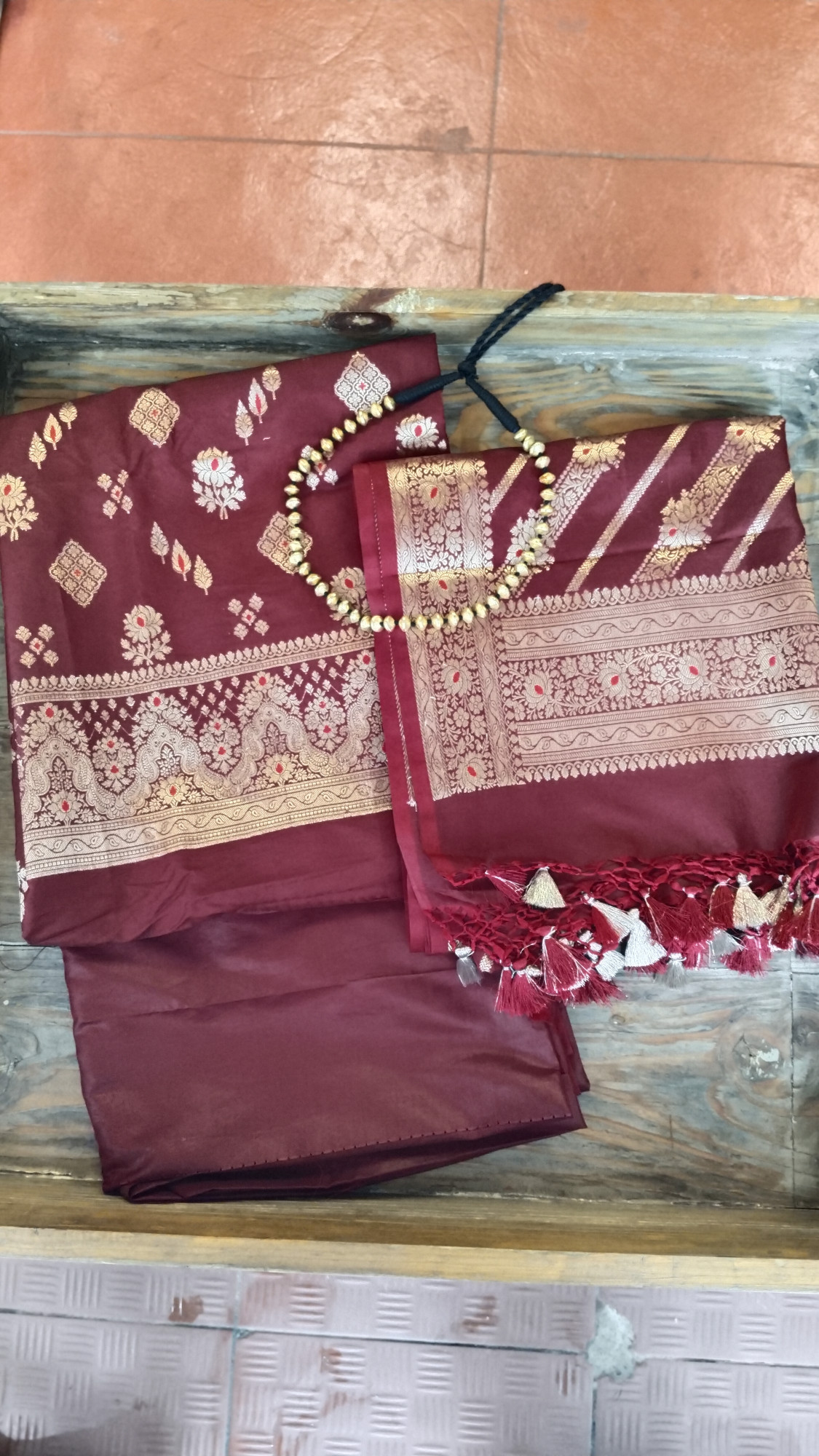 Silk Banarasi Dress Material