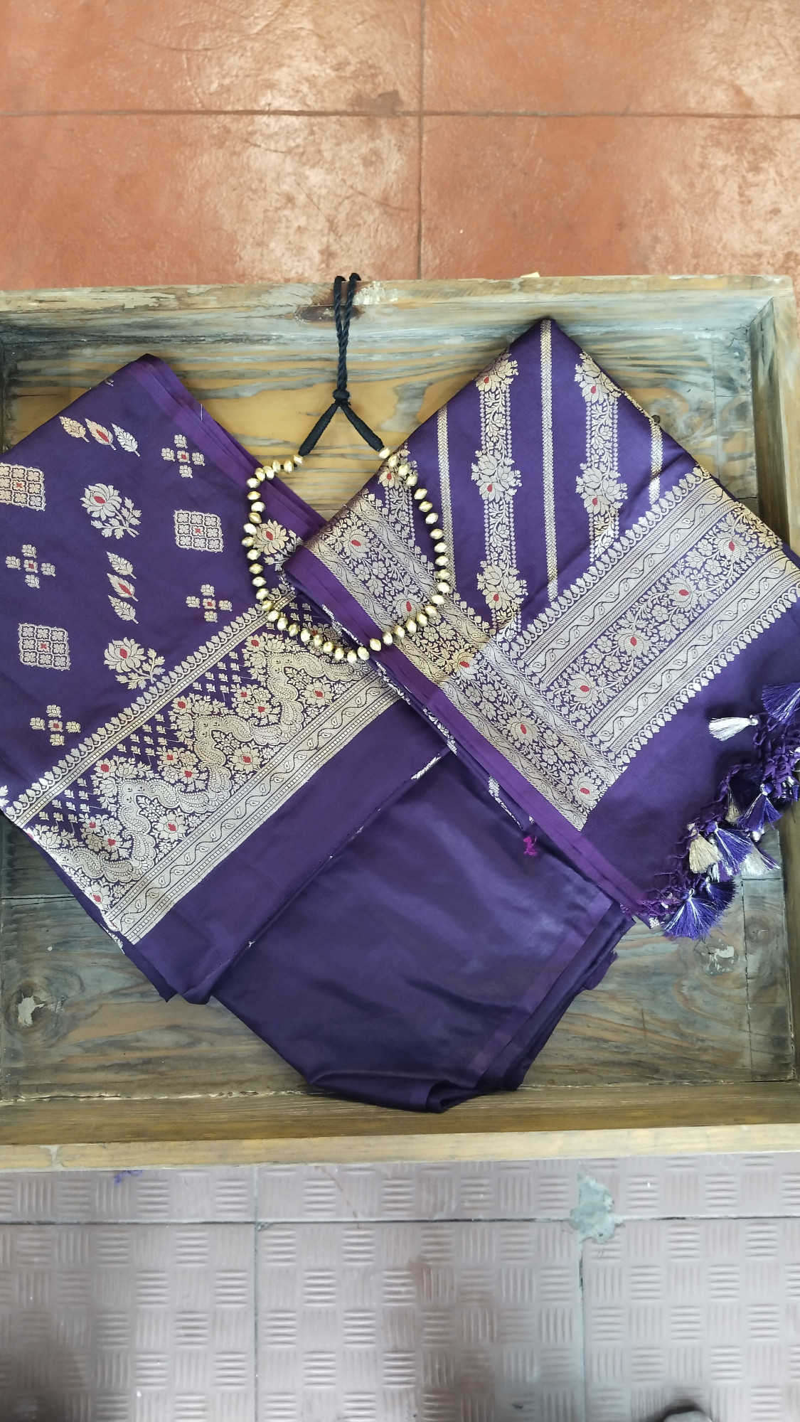 Silk Banarasi Dress Material