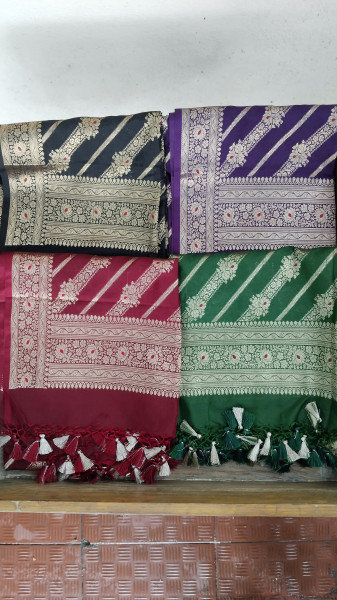 Silk Banarasi Dress Material