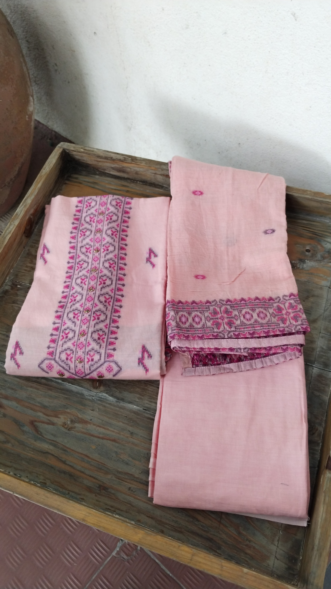 Cotton Jamdhani Dress Material