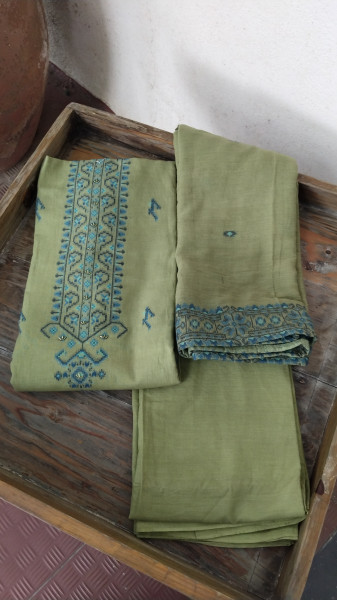 Cotton Jamdhani Dress Material