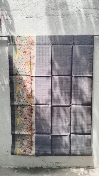 Handwoven Raw Silk Printed Sarees