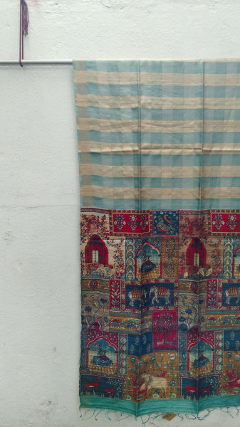 Handwoven Raw Silk Printed Sarees