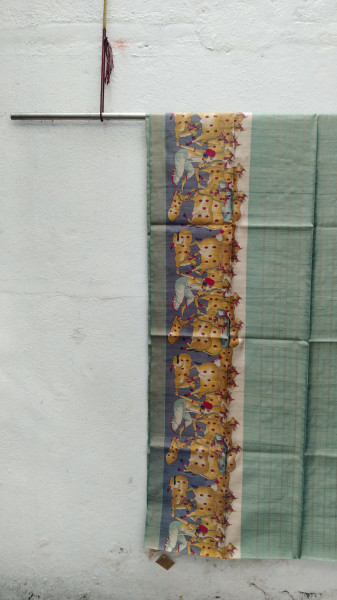 Handwoven Raw Silk Printed Sarees
