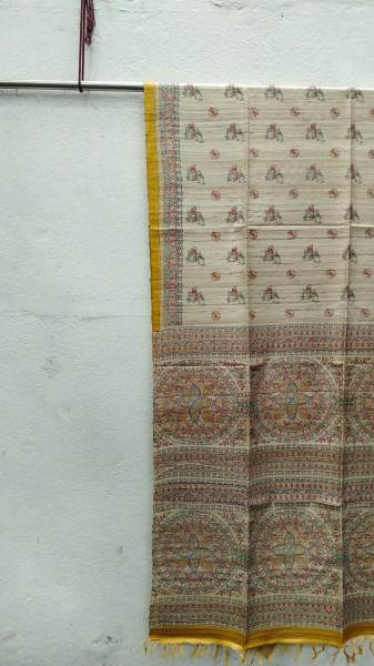 Handwoven Raw Silk Printed Sarees
