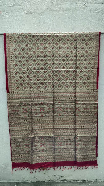 Handwoven Raw Silk Printed Sarees