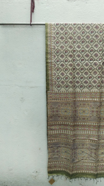 Handwoven Raw Silk Printed Sarees