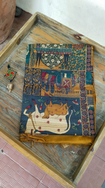 Handwoven Raw Silk Printed Sarees