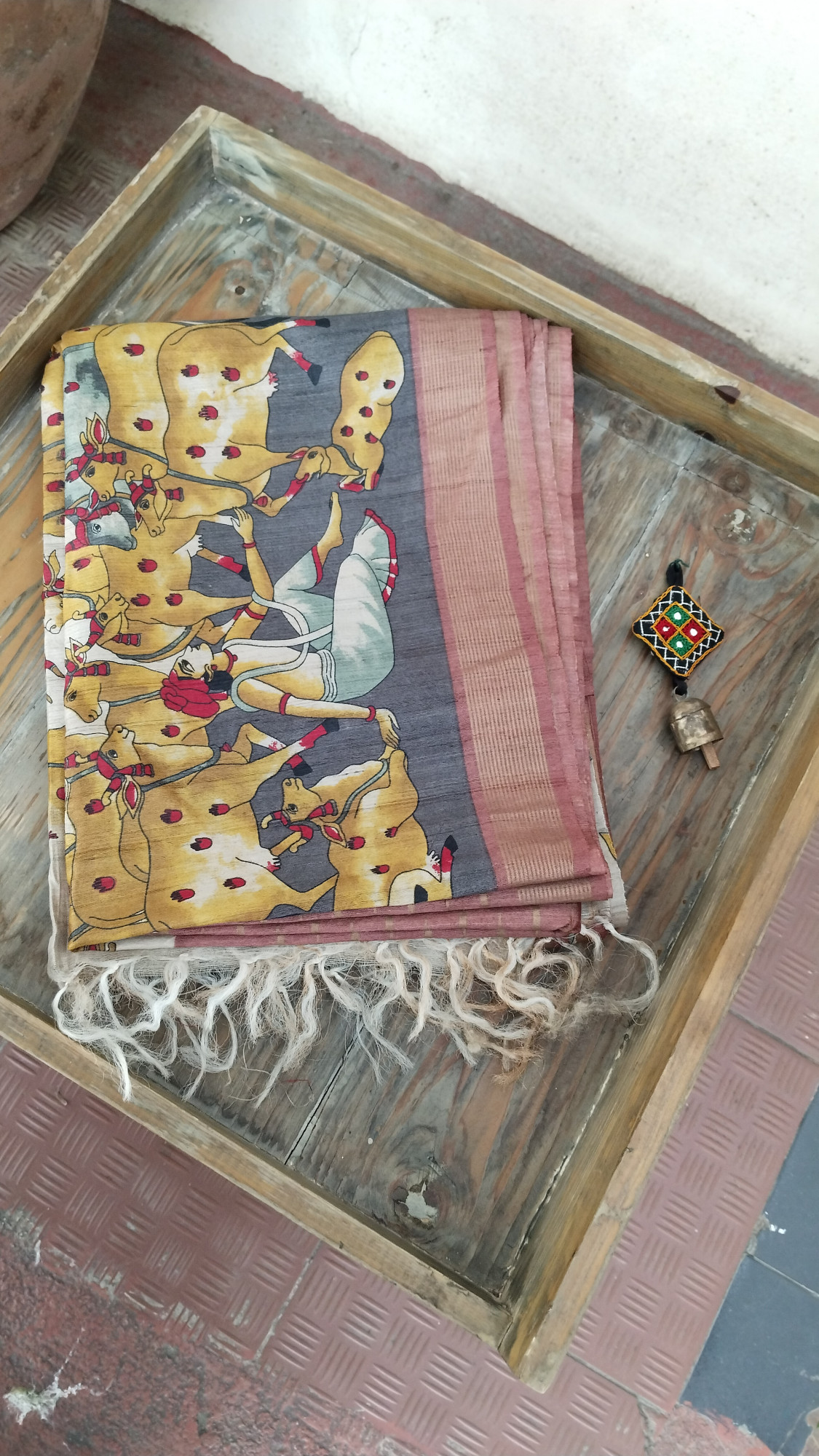 Handwoven Raw Silk Printed Sarees