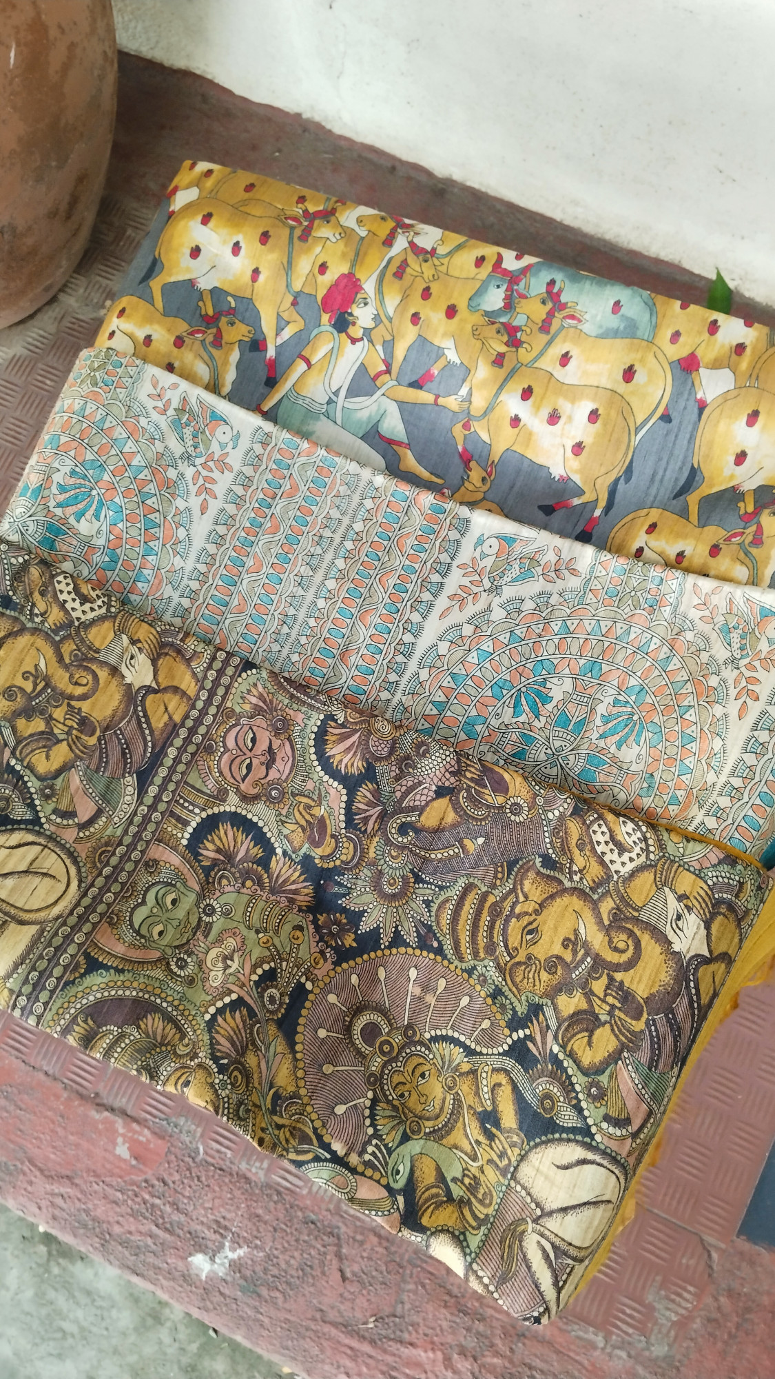 Handwoven Raw Silk Printed Sarees