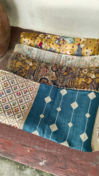 Handwoven Raw Silk Printed Sarees