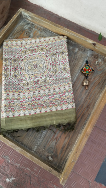 Handwoven Raw Silk Printed Sarees