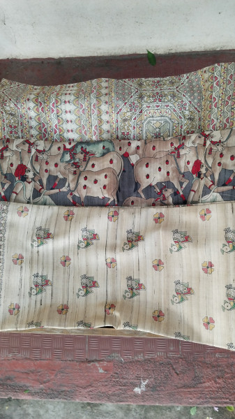 Handwoven Raw Silk Printed Sarees