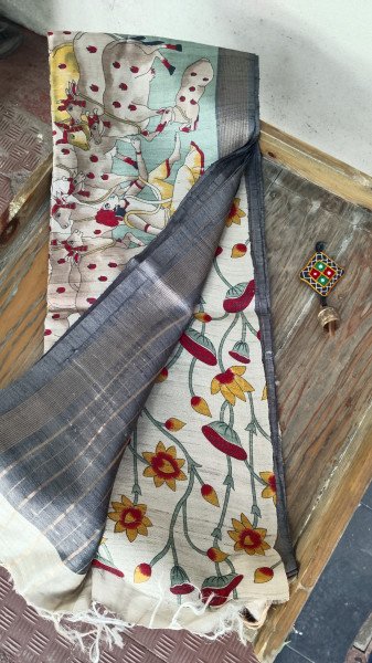 Handwoven Raw Silk Printed Sarees