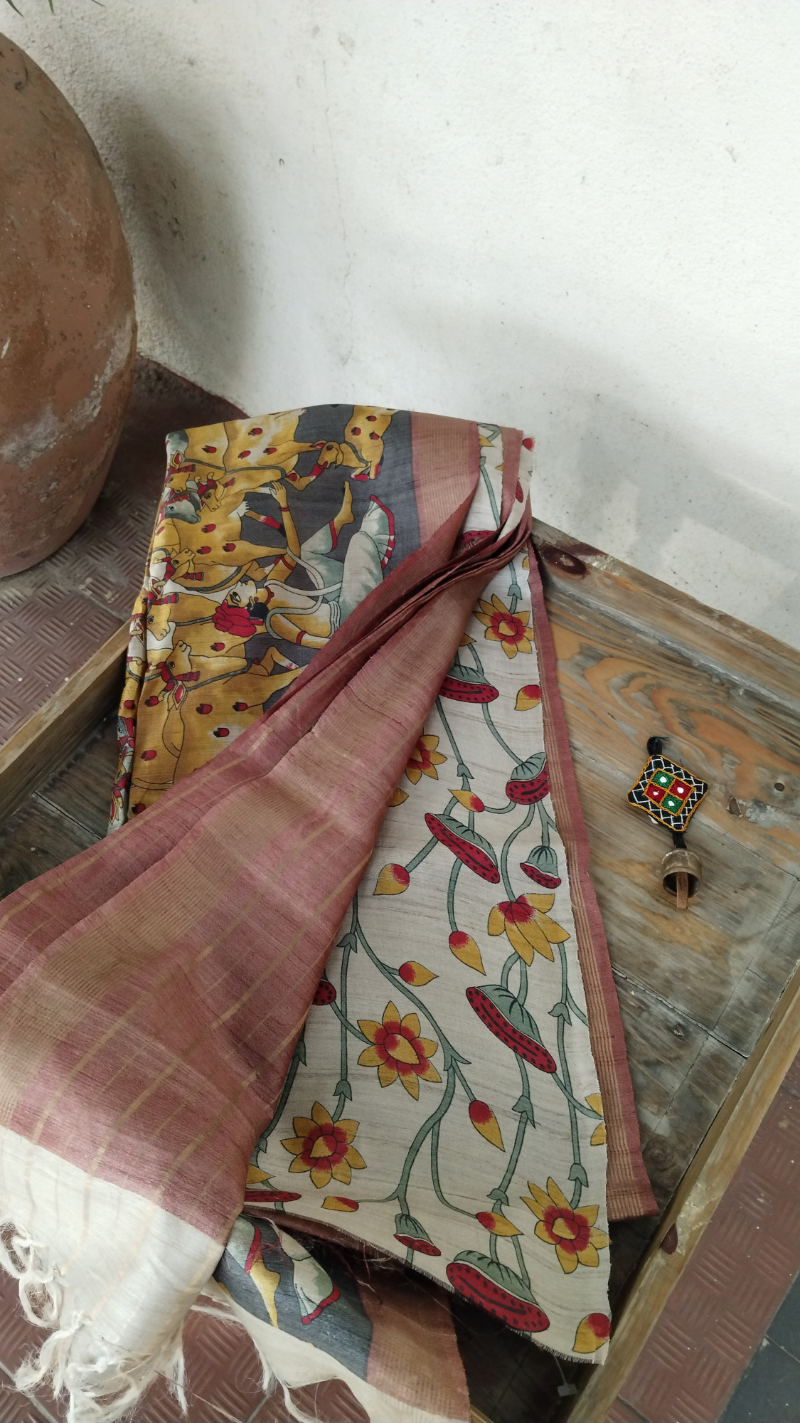 Handwoven Raw Silk Printed Sarees
