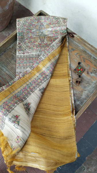 Handwoven Raw Silk Printed Sarees