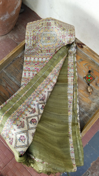 Handwoven Raw Silk Printed Sarees