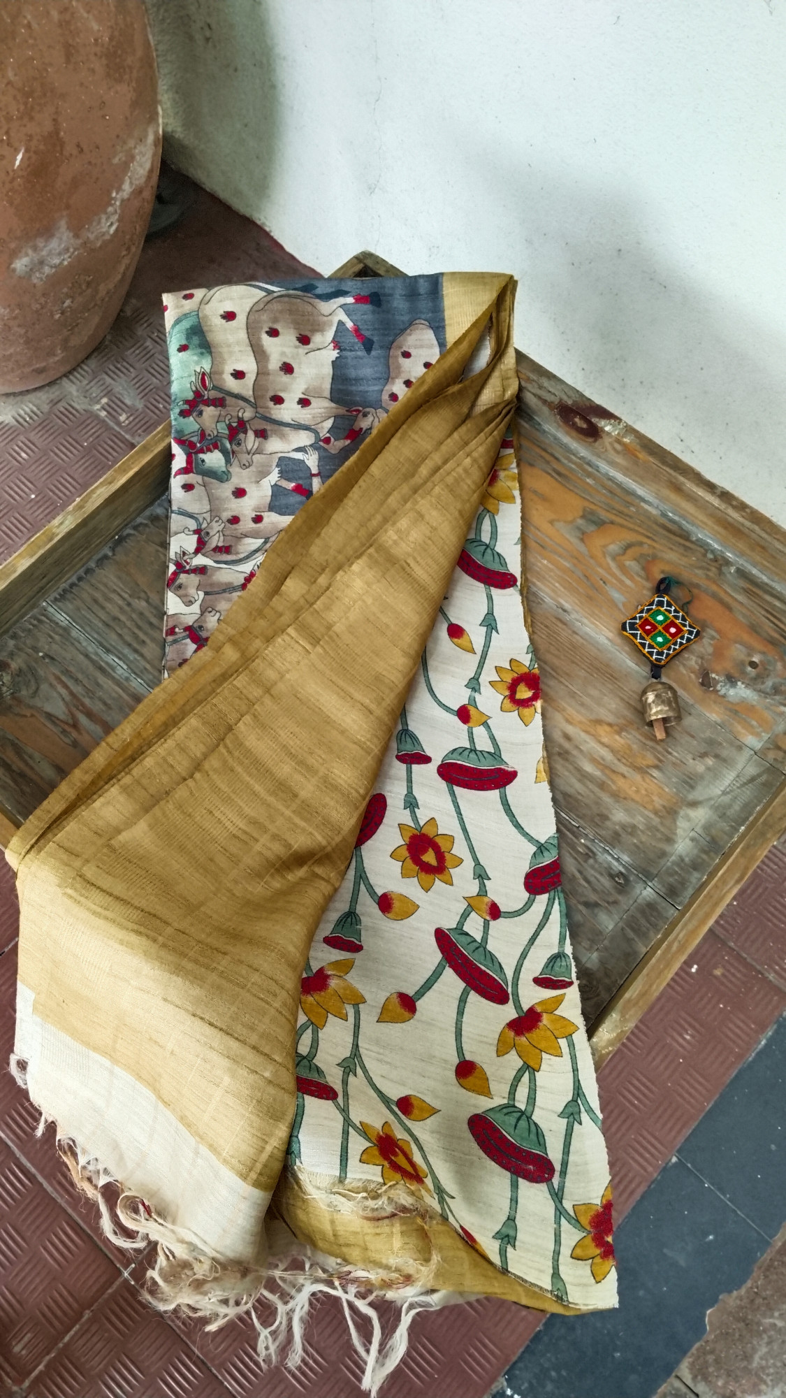 Handwoven Raw Silk Printed Sarees