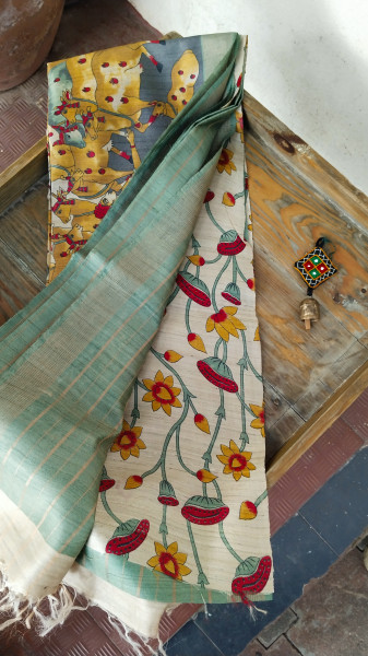 Handwoven Raw Silk Printed Sarees