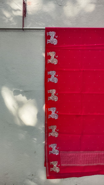 Matka Cotton and Silk Sarees with Embroidery