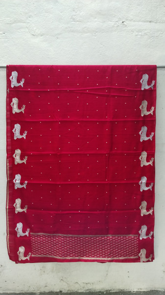 Matka Cotton and Silk Sarees with Embroidery