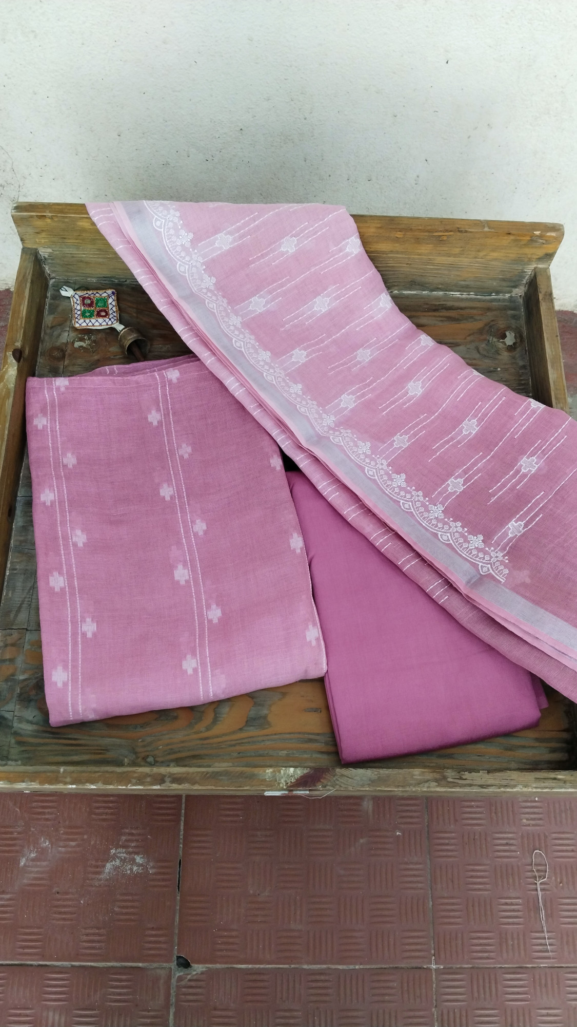 Linen Woven Dress Material