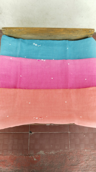 Linen with Hand Embroidery Dress Material