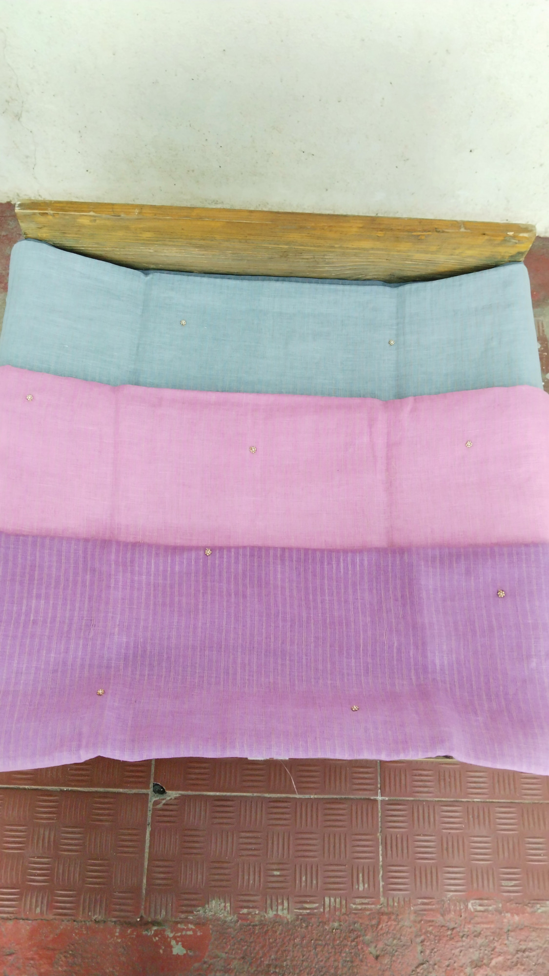 Linen with Hand Embroidery Dress Material