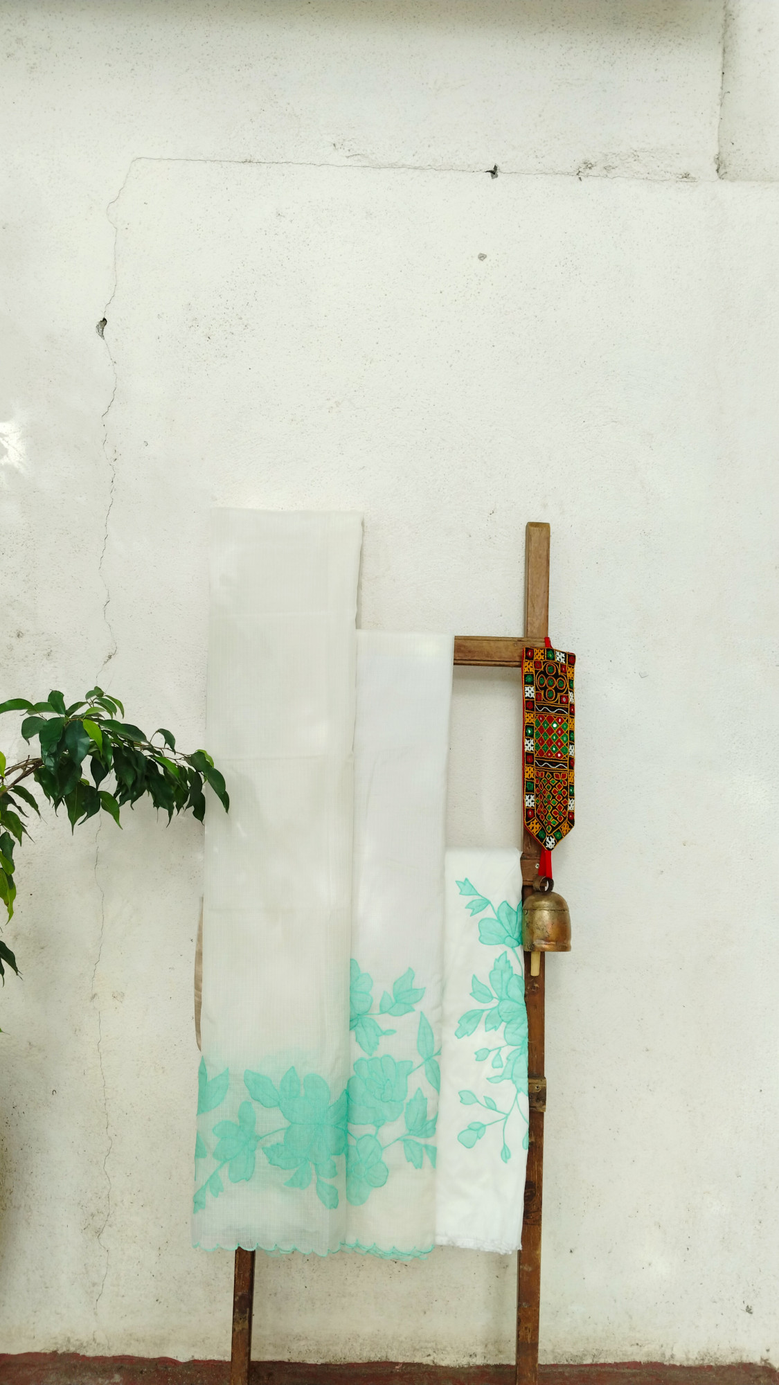 Linen with Hand Embroidery Dress Material