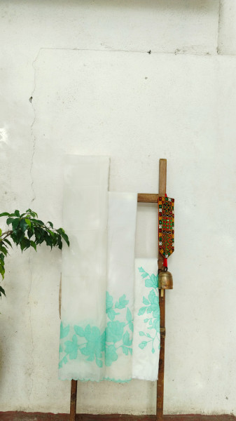 Linen with Hand Embroidery Dress Material