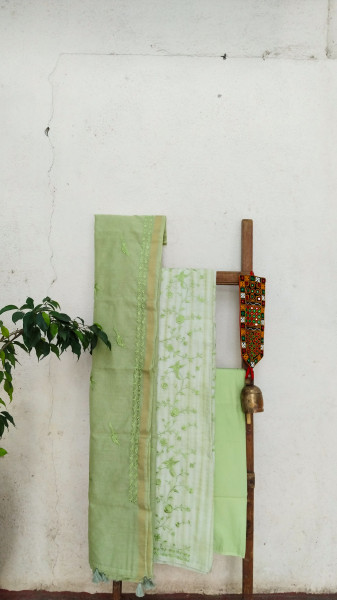 Cotton with Hand Embroidery Dress Material