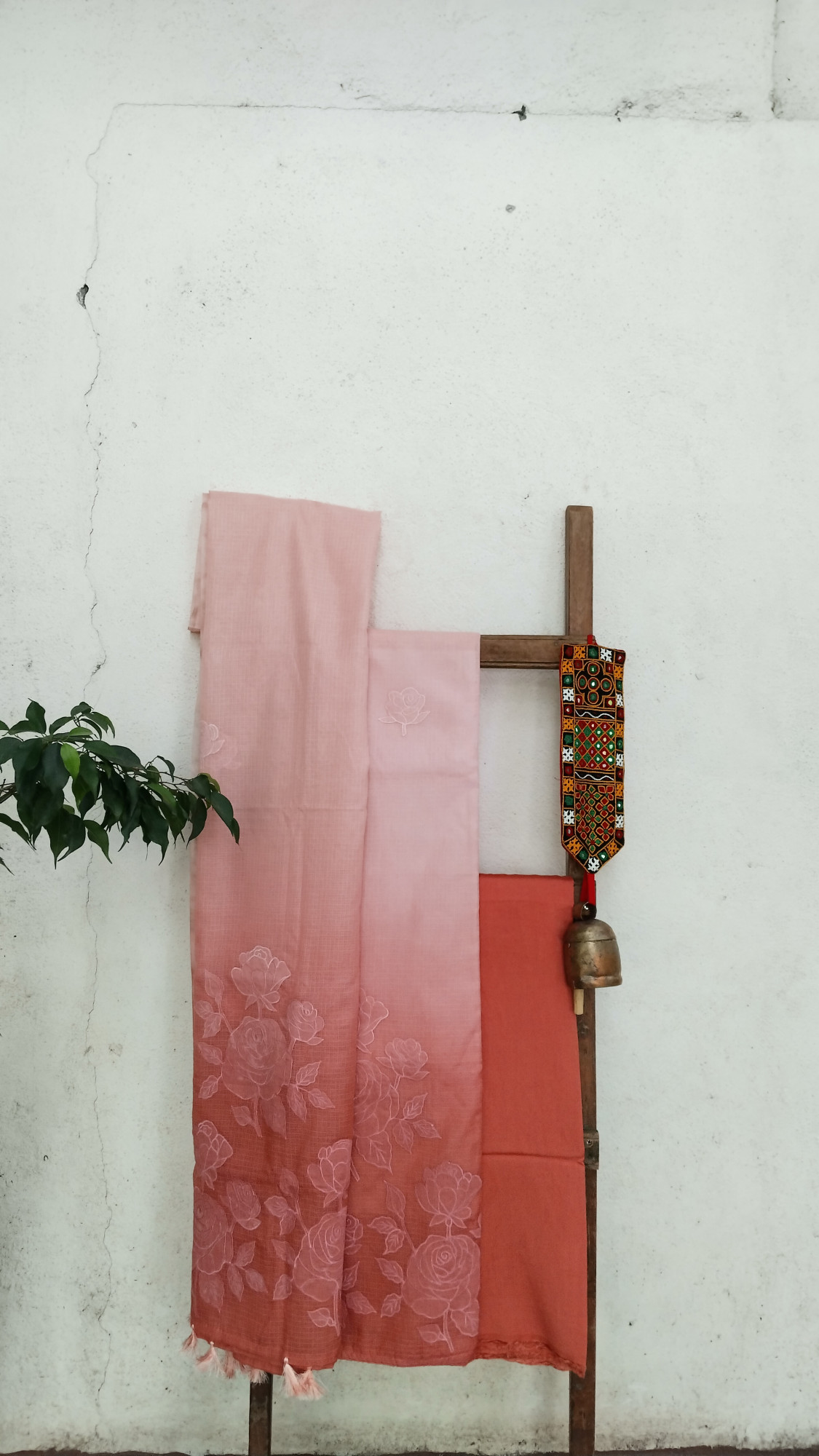 Linen with Hand Embroidery Dress Material