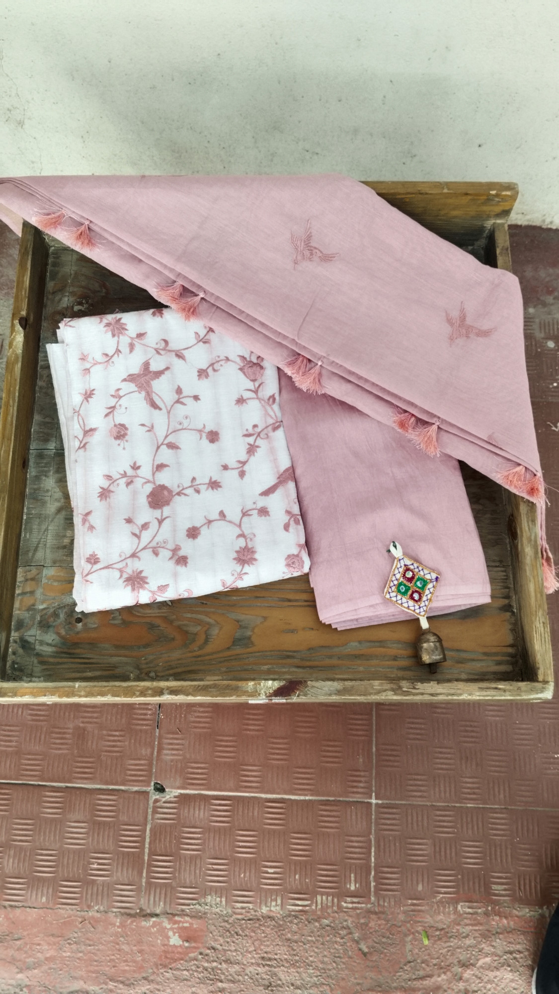 Cotton with Hand Embroidery Dress Material