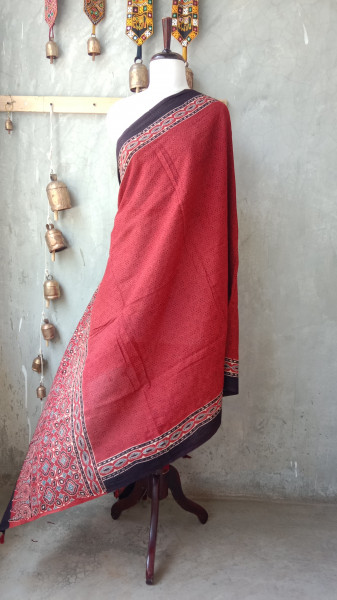 Ajrakh Handblock Dupatta