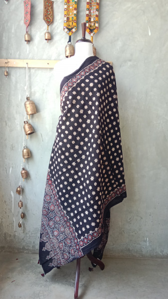 Ajrakh Handblock Dupatta