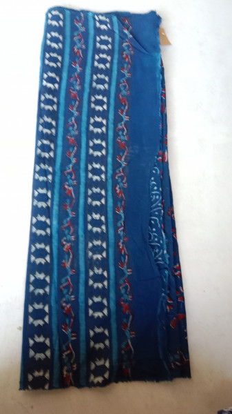 Indigo Handblock Print modal and cotton Blend Saree