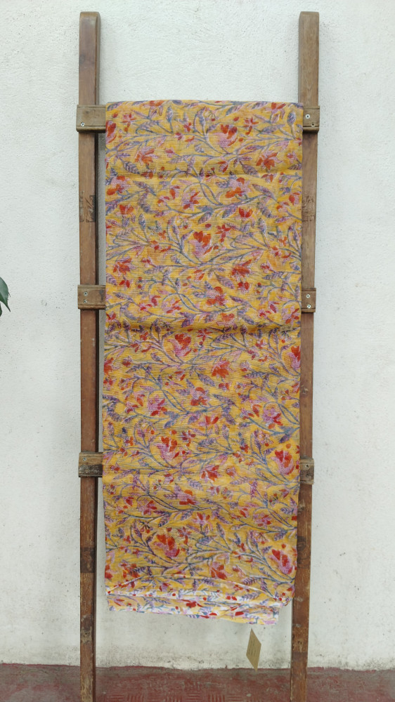 Image of Kota Doria HandBlock Print Fabric