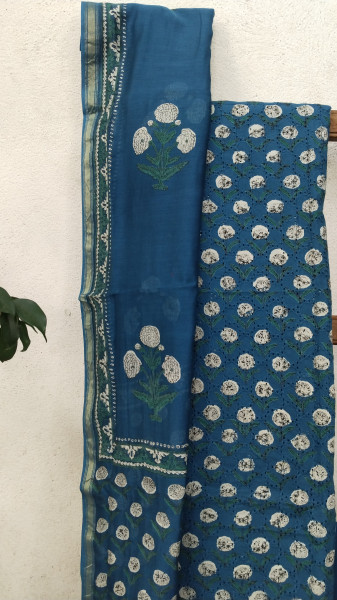 Hakoba Block-Printed Cotton Suit Material