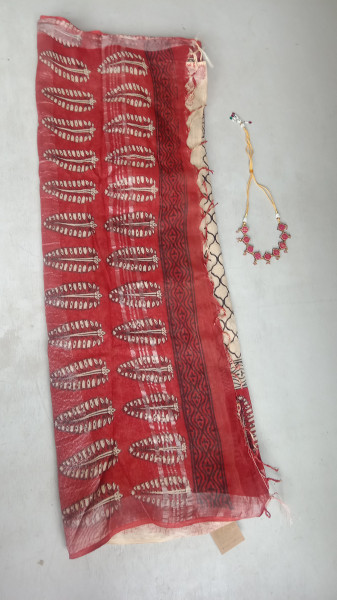 Cotton & Linen Block Print Saree