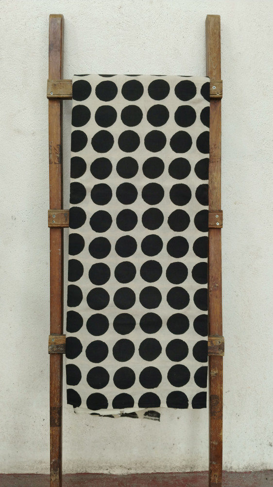 Image of Polka Dot Headblock Print Fabric