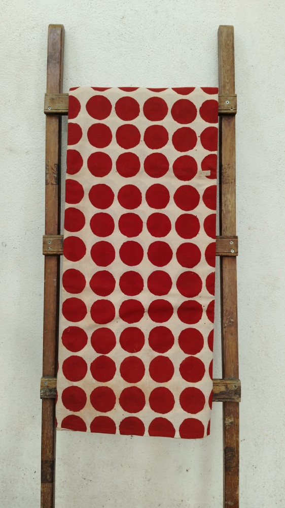 Image of Polka Dot Headblock Print Fabric
