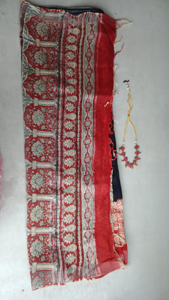 Cotton & Linen Block Print Saree