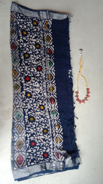 Cotton & Linen Block Print Saree