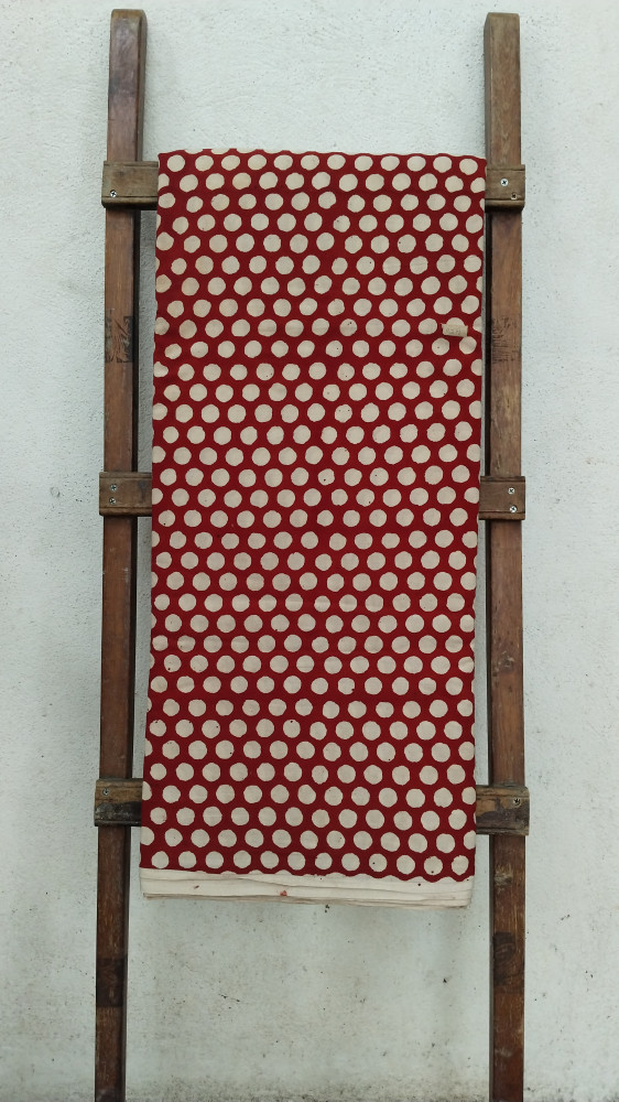 Image of Polka Dot Headblock Print Fabric